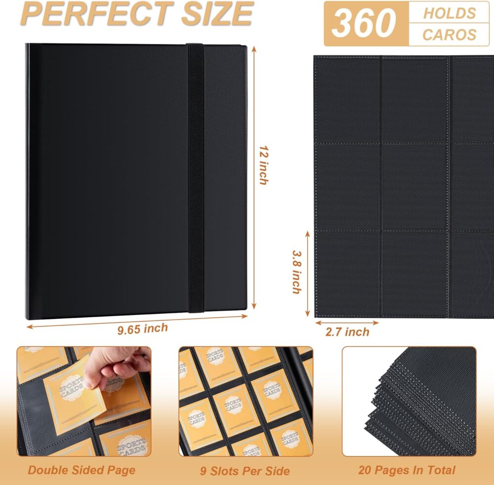 Binder (Carpeta) 360 Cartas Pokemon TCG Color Negro - Image 3