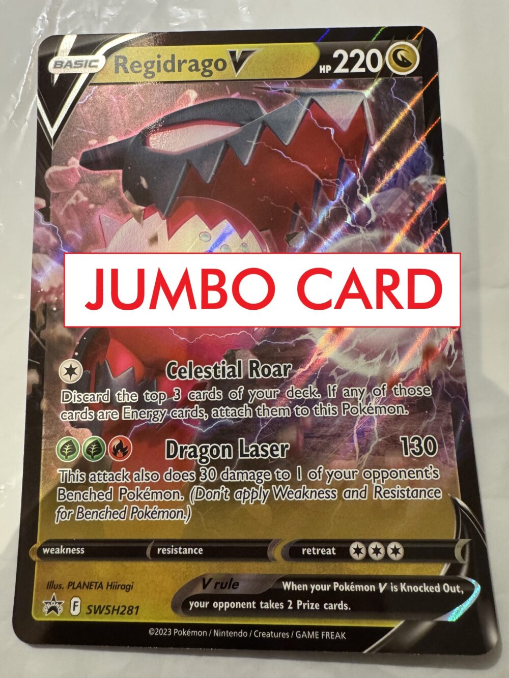 Regidrago V - Sword and Shield Jumbo Promo SWSH281