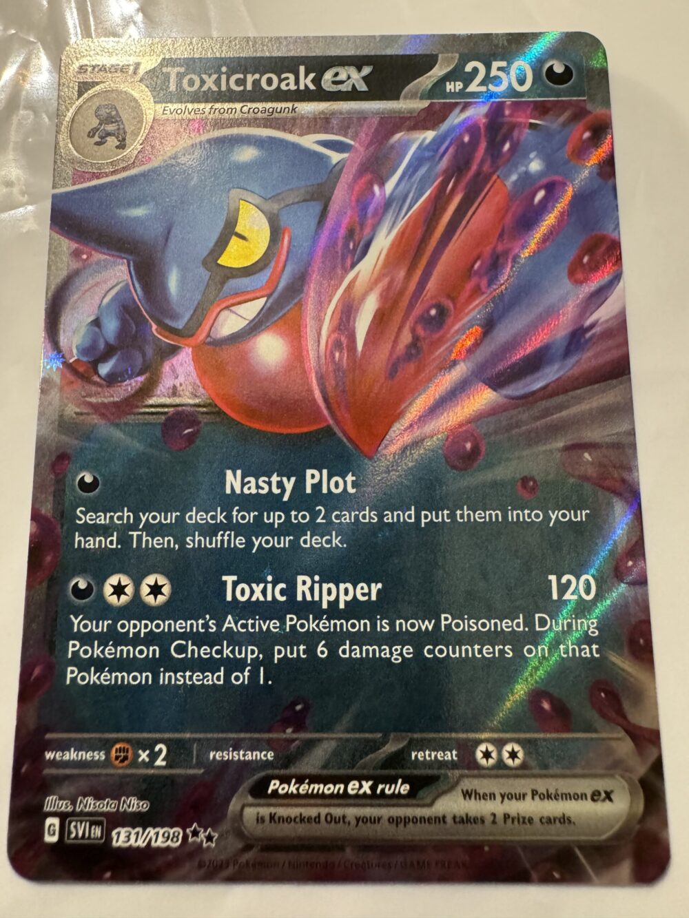 Toxicroak ex - SV Base Set 131/198